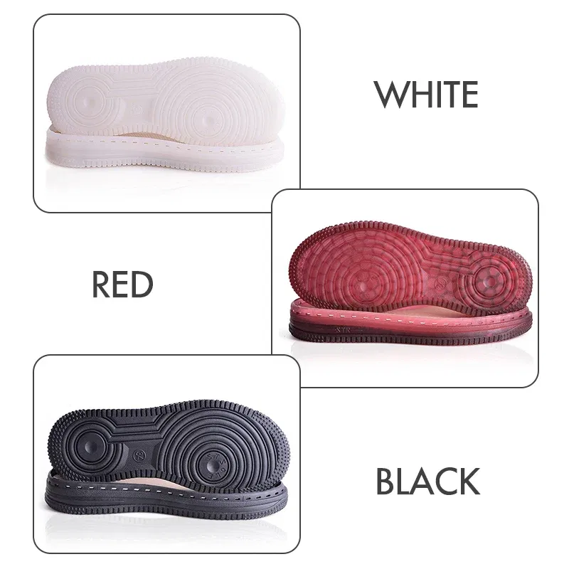 Color: WHITE, Shoe Size: 1.5 - 1 Pair Soft Rubber Soles Hand-woven Hook Line Soles Anti-slip Shoe Patch Durable Repair Replacement For Boot Shoes