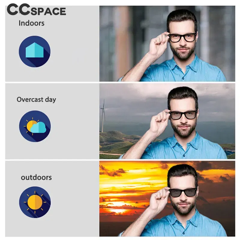Lenses Color: GRAY, Lens Index: 1.61 - A Pair Optical Lens Progressive Multi-focus & Photochromic Myopia Presbyopia Scratch-resistant 1.56 1.61 1.67 1.74 Index