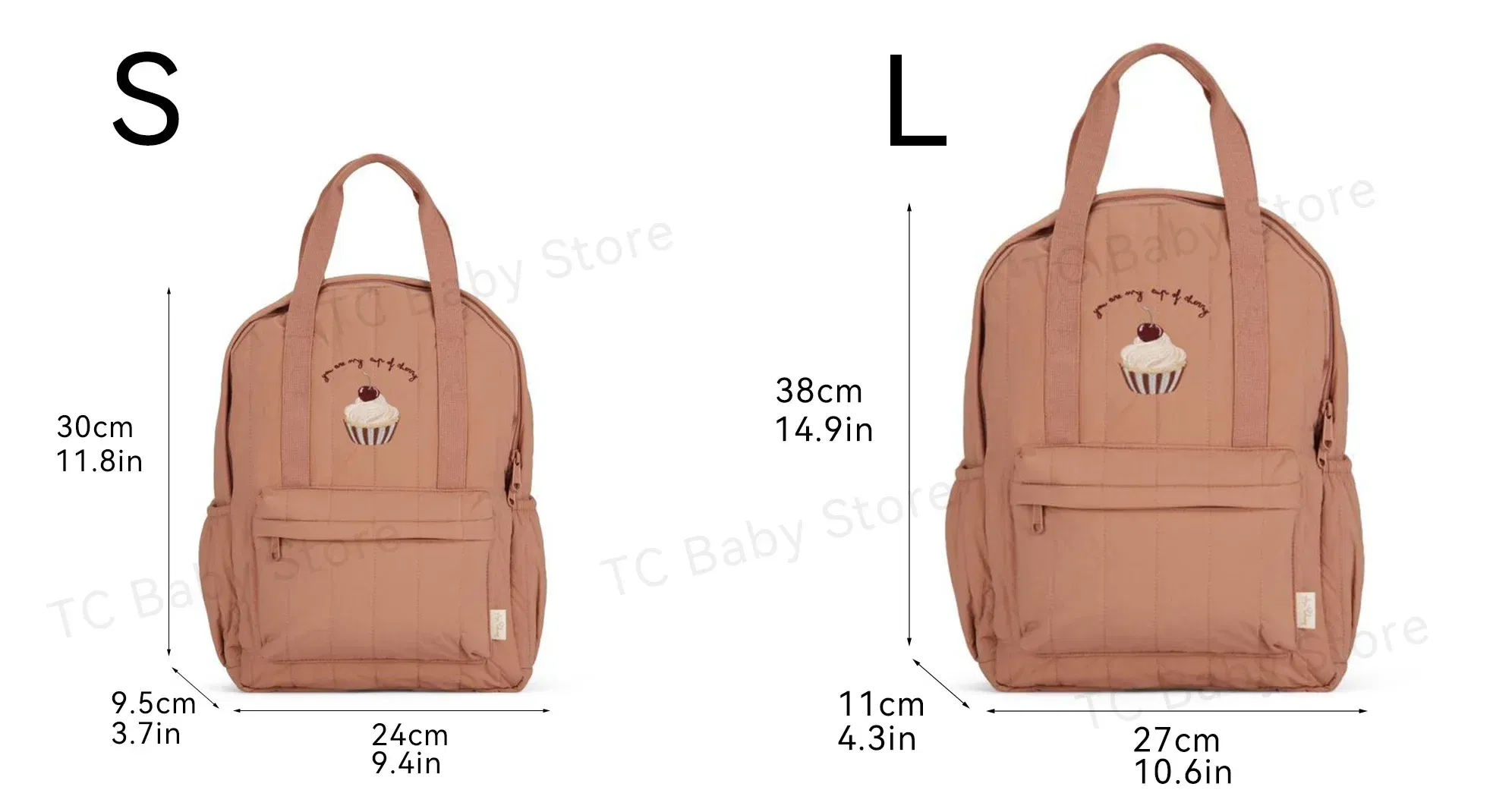 Color: camel - KS Baby Backpack 2024 New Kids Schoolbag Kindergarten Bags Brand Traveling Mom Cherry Lemon Children's Boys Girls Storage