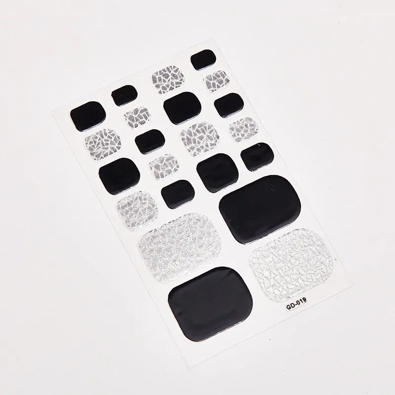 Color: transparent - 22 Tips/Sheet Valentines Loveliness Full Cover Nail Stickers Fashion Nail Stickers Nail Sticker Set Designed Nail Tape Shiny