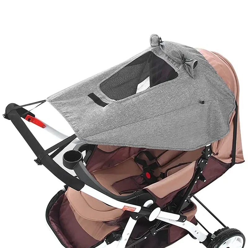 Color: Red - Universal Baby Stroller Accessories Sun Shade UV Protection Sunshade Carriage Canopy Cover for Prams Infants Car Seat Sun Visor