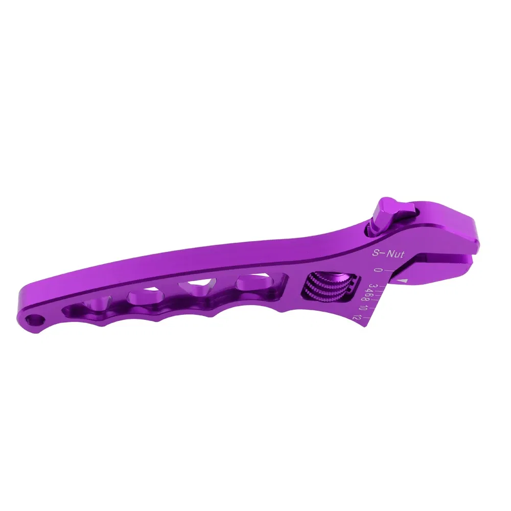 Color: PURPLE - Blue Red Black Adjustable AN 3 4 6 8 10 12 Aluminum WRENCH HOSE Fitting Tool Aluminum Spanner AN3-AN12  Hose Fitting