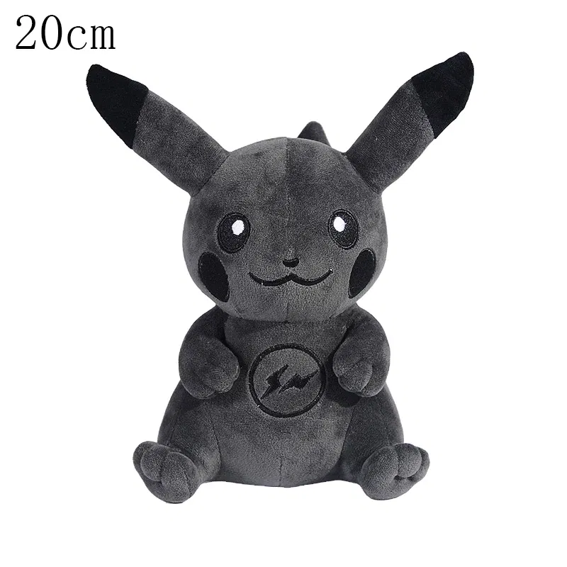 Color: Chocolate - Cute Pokemon Plush Toy Pikachu Rowlet Charizard Larvitar Squirtle Slowpoke Dratini Spinda Soft Stuffed Doll Kids Christmas Gift