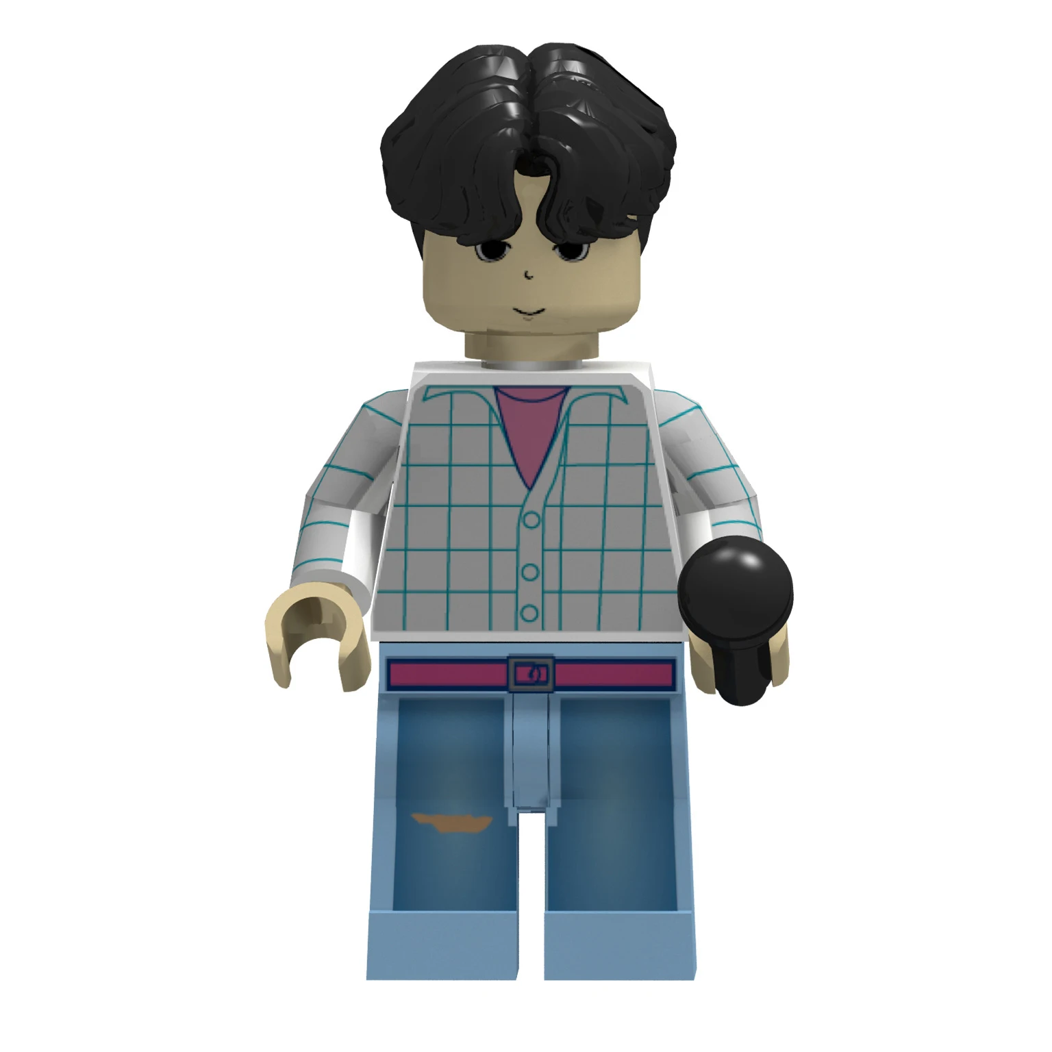 Color: Blue - Hot Kpop Demon Hunters Mini Action Figure Building Blocks Toy Peripherals Desk Decoration Collection Figures Toy Christmas Gift