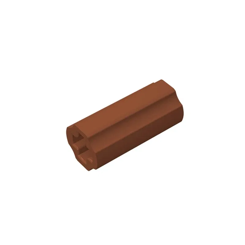 Color: REDDISH BROWN - Gobricks 10PCS Bricks Connector 2L compatible with 59443 pieces of children's toys building blocks Part Children's Birthday Gift
