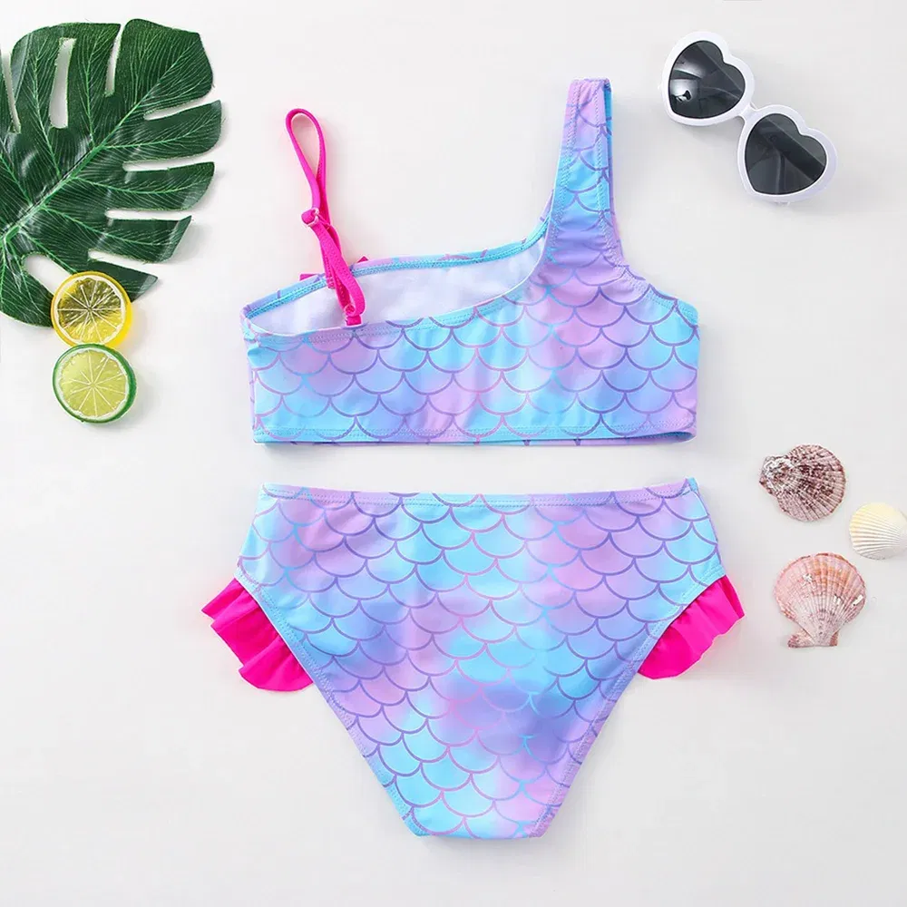 Color: Clear, Size: S - Lilo Stitch Girls Tankini Swimsuits Summer Beach wear Children Kids Wear Bathing Suits Two-pieces Bikini Dresses Fashion