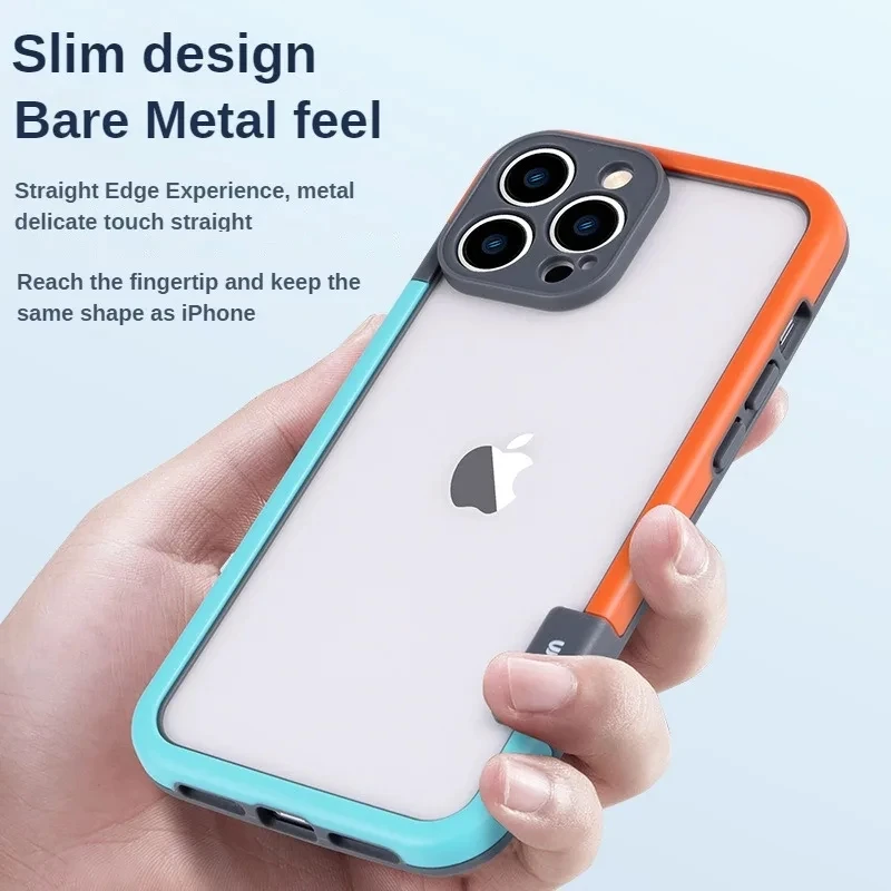 Color: SKY BLUE, Ships From: CHINA, Material: ABS - Better Heat Dissipation Dual Color Bumper Border Soft Phone Case For iPhone 17 16 15 14 13 12 11 Pro Max 7 8 Plus XS XR