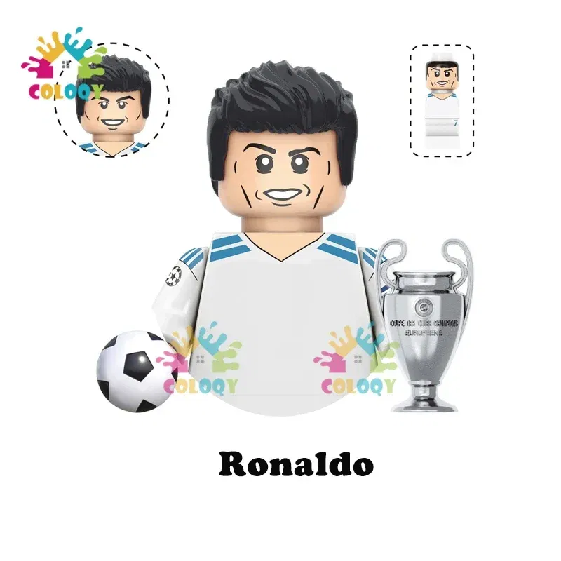 Color: VIOLET/?«?—?…°, Ships From: CHINA - Kids Toys World Famous Football Stars Building Blocks Sport Player Mini Action Figures Golden Cup Toys For Boys Christmas Gifts