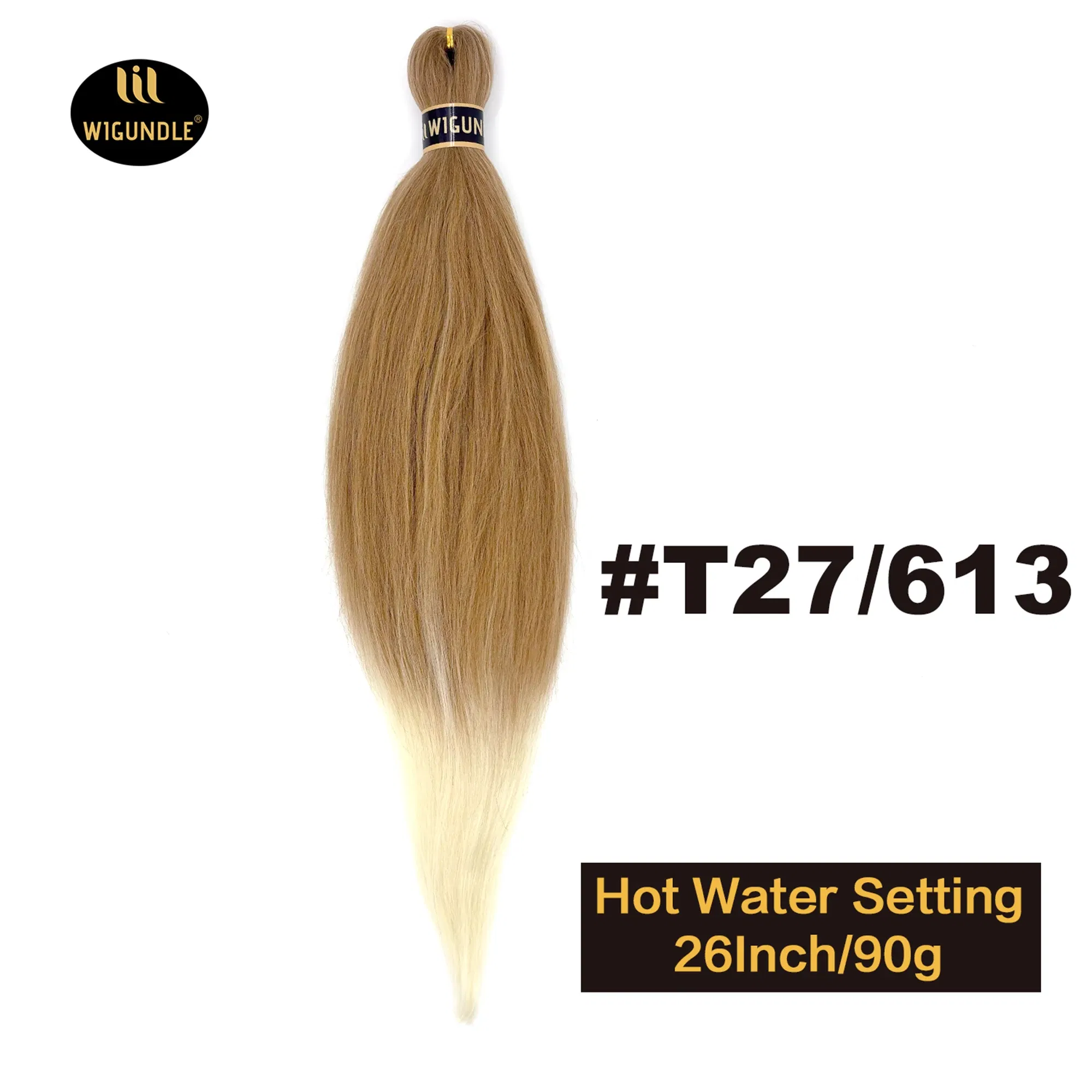 Color: P2/350, Stretched Length: 26inches, Bulk Buy: 3Pcs/Lot - Kanekalon 26inch Hot Water Set Pre Stretched Jumbo Braiding Hair Box Twist Braids Synthetic Hair Extensions For Women Soft Yaki