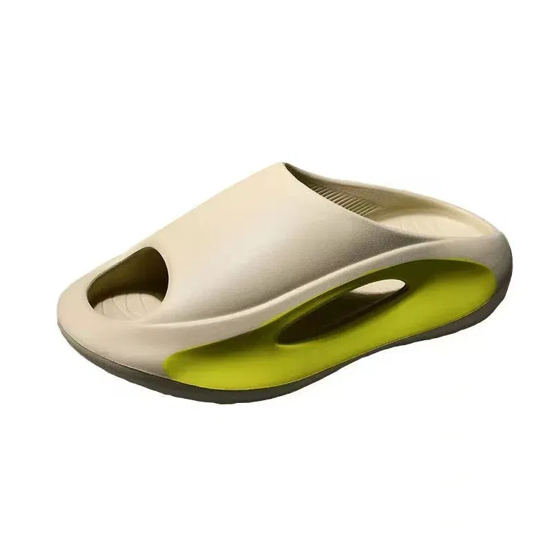 Color: black, Shoe Size: 40-41 - Summer Slippers Men Women EVA Soft Bottom Indoor Home Slides Sandals Light Beach Shoes Male Slippers Flip Flops Big Size 46 47