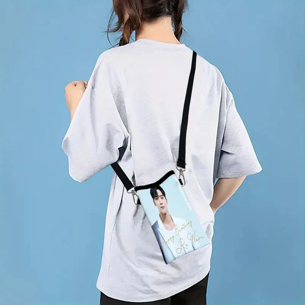Color: Dark Grey, Size: Extra Large - SF9 Rowoon Print Phone Bag Adjustable Detachable Strap Designed Women Crossbody Bag Convertible Shoulder Bag3.3