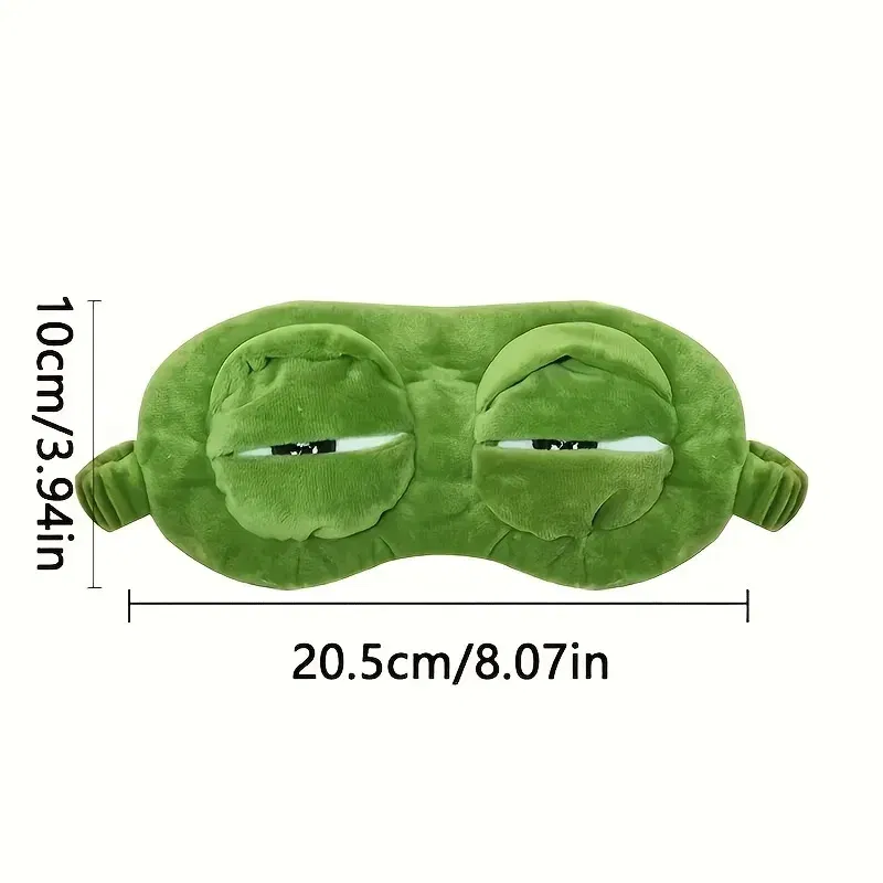 Color: Ivory - 3D Frog Sleep Mask Natural Sleeping Eyeshade Women Men Creative Cartoon Soft Portable Blindfold Travel Office Eyepatch