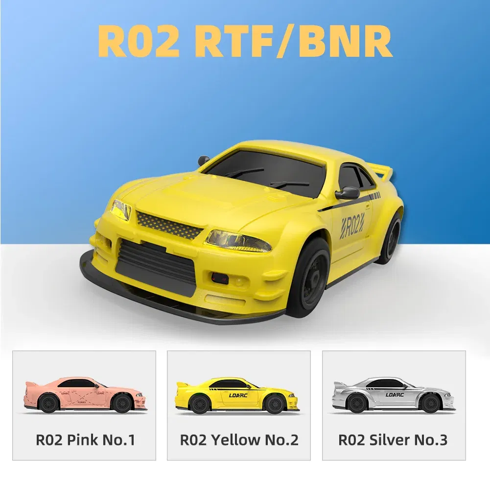 Color: black - LDARC R02 Mini Rc Sports 1/64 Simulated Electric Remote Control Model Car Tabletop RTR 2.4G Adults Children'S Toys Gift