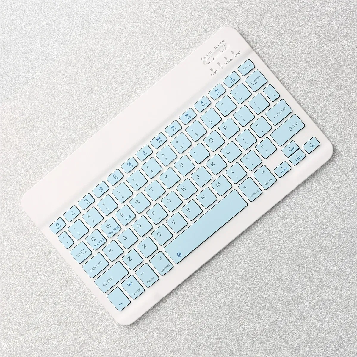 Color: Blue - Wireless Keyboard Bluetooth-compatible Keyboard For Android IOS Windows Mini 78-Key Gaming Keybaord for PC iPad Tablet Keyboard