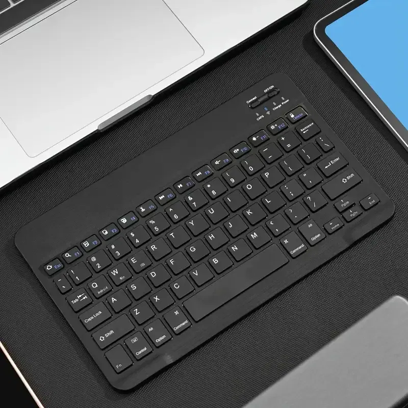 Color: Blue - Wireless Keyboard Bluetooth-compatible Keyboard For Android IOS Windows Mini 78-Key Gaming Keybaord for PC iPad Tablet Keyboard