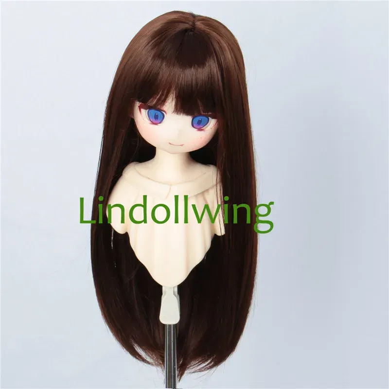 Color: ArmyGreen - 1/3 BJD Wig Pullip Dal DD Dollfie Doll Wig 8-9 inch Long Collection Wig