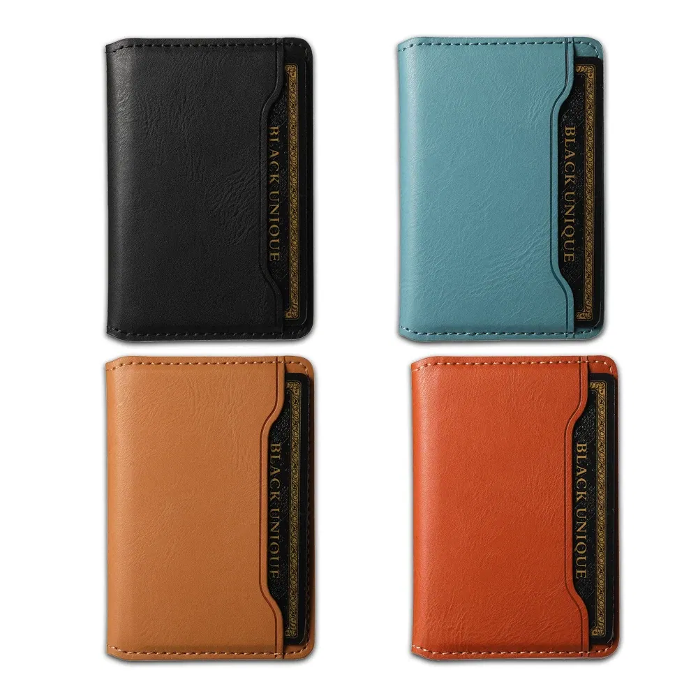 Color: SKY BLUE - Wallet Case for Magsafe Leather Magnetic Bag Card Holder for iPhone Samsung Pixel 15 14 13 Pro Max S24 S23 S22 Ultra 9 8 7 Stand