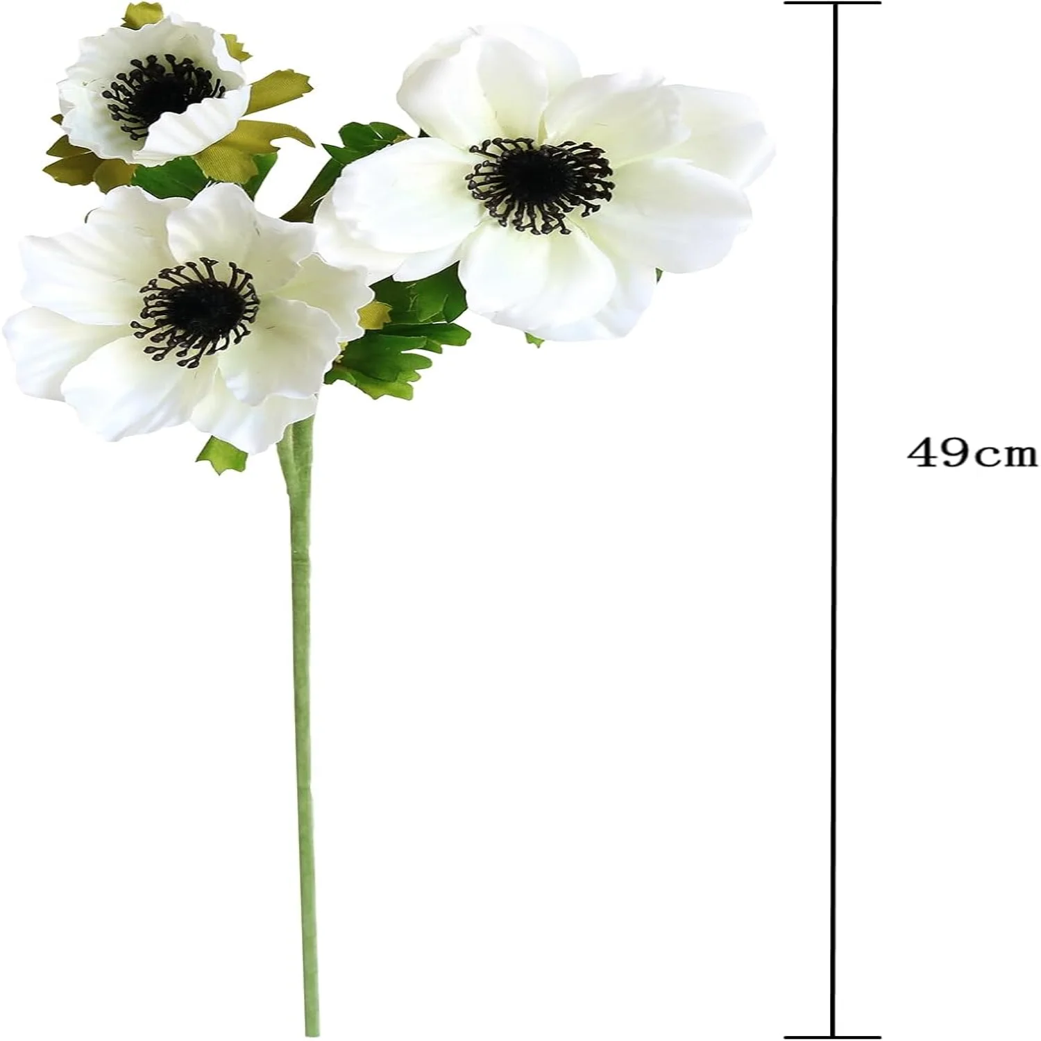 5pcs Artificial Anemone Full Blooming Flower Bushes with Green Foliage for Mother's Day or Decoration for , Restaurant, Office &