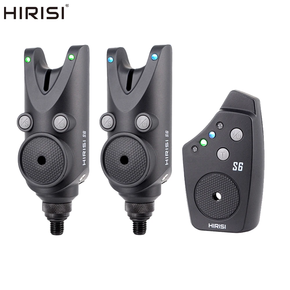 Color: Brown - Hirisi Wireless Carp Fishing Alarm Set Waterproof Fishing Bite Alarms Fishing Accessories Fishing Bite Indicator S6