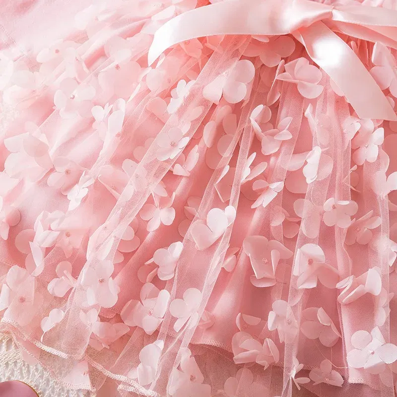 Color: Ginger, Size: One Size, Height: 176 - Lilo Stitch Girl Baby Dresses Spring Autumn Child Long Sleeve Sweet Princess Dress Mesh Newborn Casual Dress Birthday Party 2-6Y