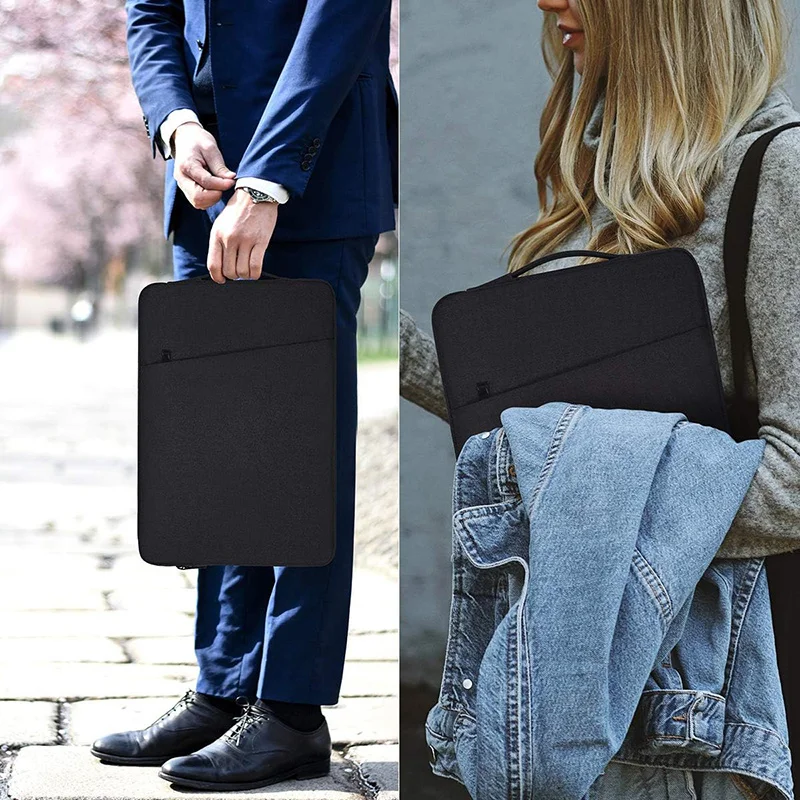 Color: Beige, Size: 15.6-inch - Laptop Sleeve Handbag Case 13, 13.3, 14, 15, 15.6 15.4 Inch for Macbook Pro Air Waterproof Notebook Cover Lenovo ASUS Huawei Bag
