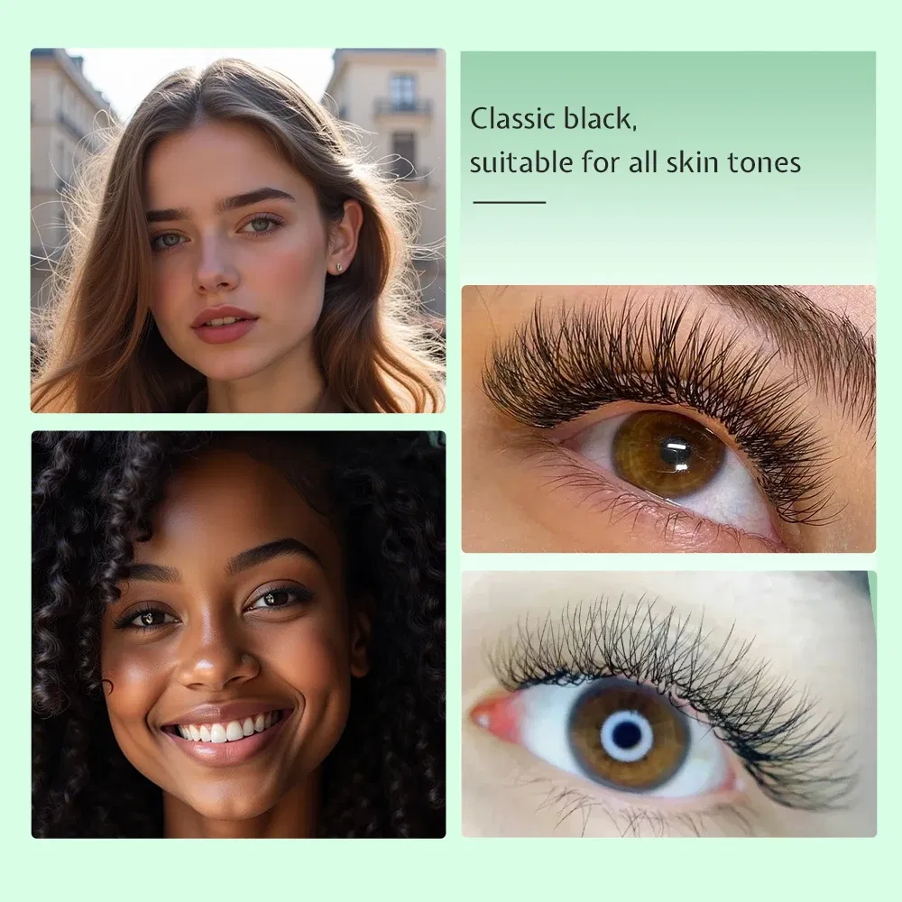 Curl: D, Thickness: 0.10mm, Length: 9mm - Yelix Smaller Opening 3D Lashes Narrow 3D W Shape Eyelash Extension Premade Volume Fan Lashes Natural Soft Eyelash