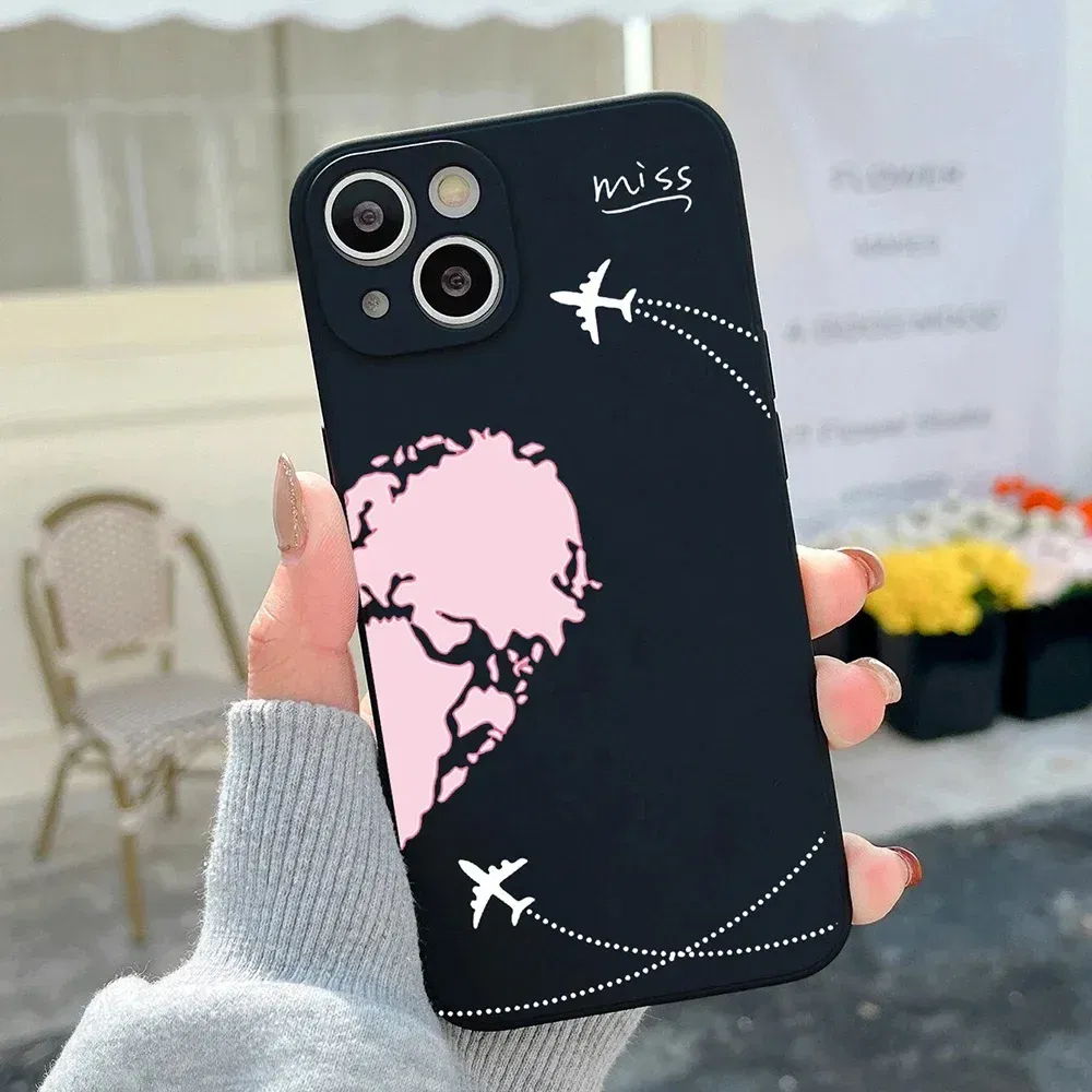 Color: green, Material: PC - Couple Black and White Love Sun Moon Case For Samsung Galaxy S10 S20 S21 S22 S23 S24 FE Plus Ultra Note 20 Silicone Phone Case