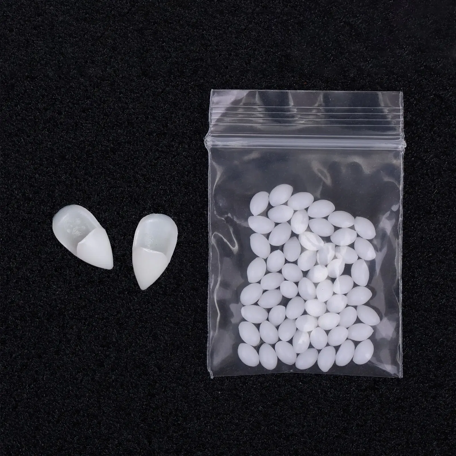 Color: Olive - Halloween Decoration Vampire Teeth Fangs Dentures Props Halloween Cosplay Props False Fangs With Solid Glue Halloween Props