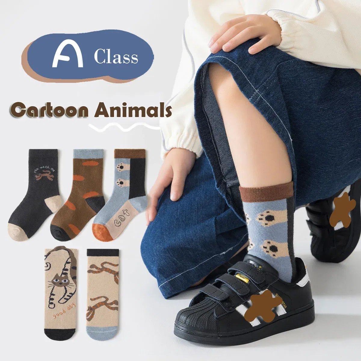Color: GRAY, Size: 10-12T - Autumn Socks Baby Socks Cute Truck Car Pattern Socks Boys Medium Socks Kids Autumn Winter Cotton Socks 5packs