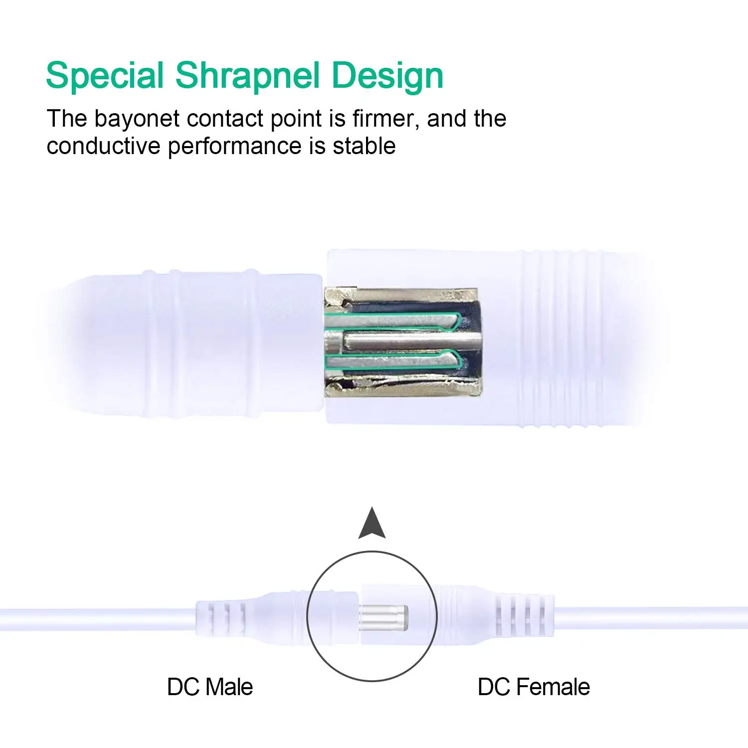 Color: Yellow - DC 12V Extension Power Cable 2.1mm*5.5mm Male To Female Connect Wire White Black 0.5m 1m 2m 3m 5m 10m For LED Light CCTV Camera