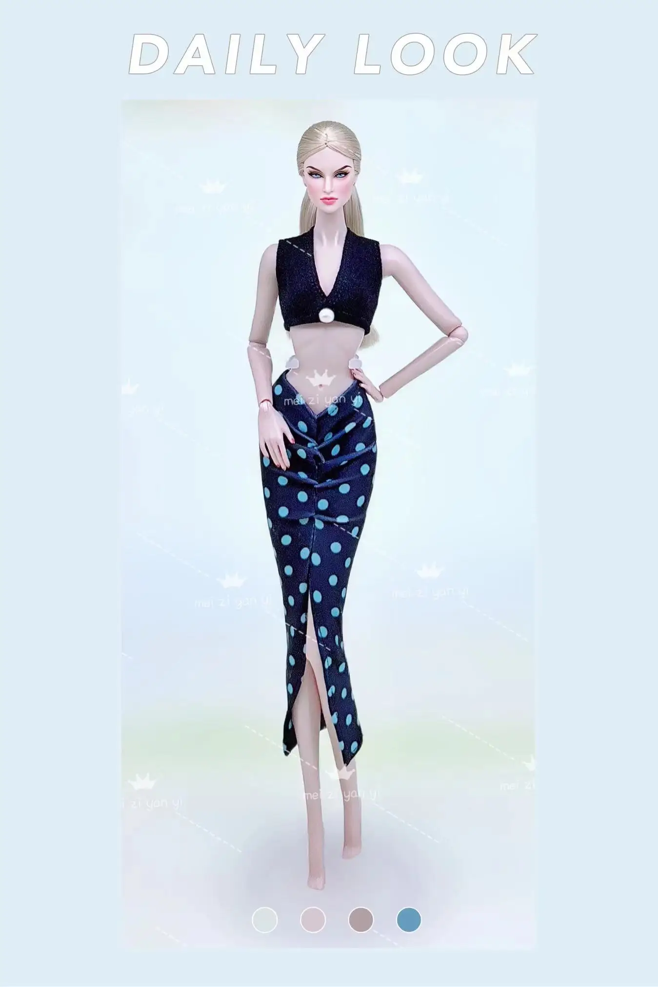 Color: GRAY - Dress for barbie accessories clothing clothes fashionistas Princes cosplay costume for barbie clothes set girls birthday toys