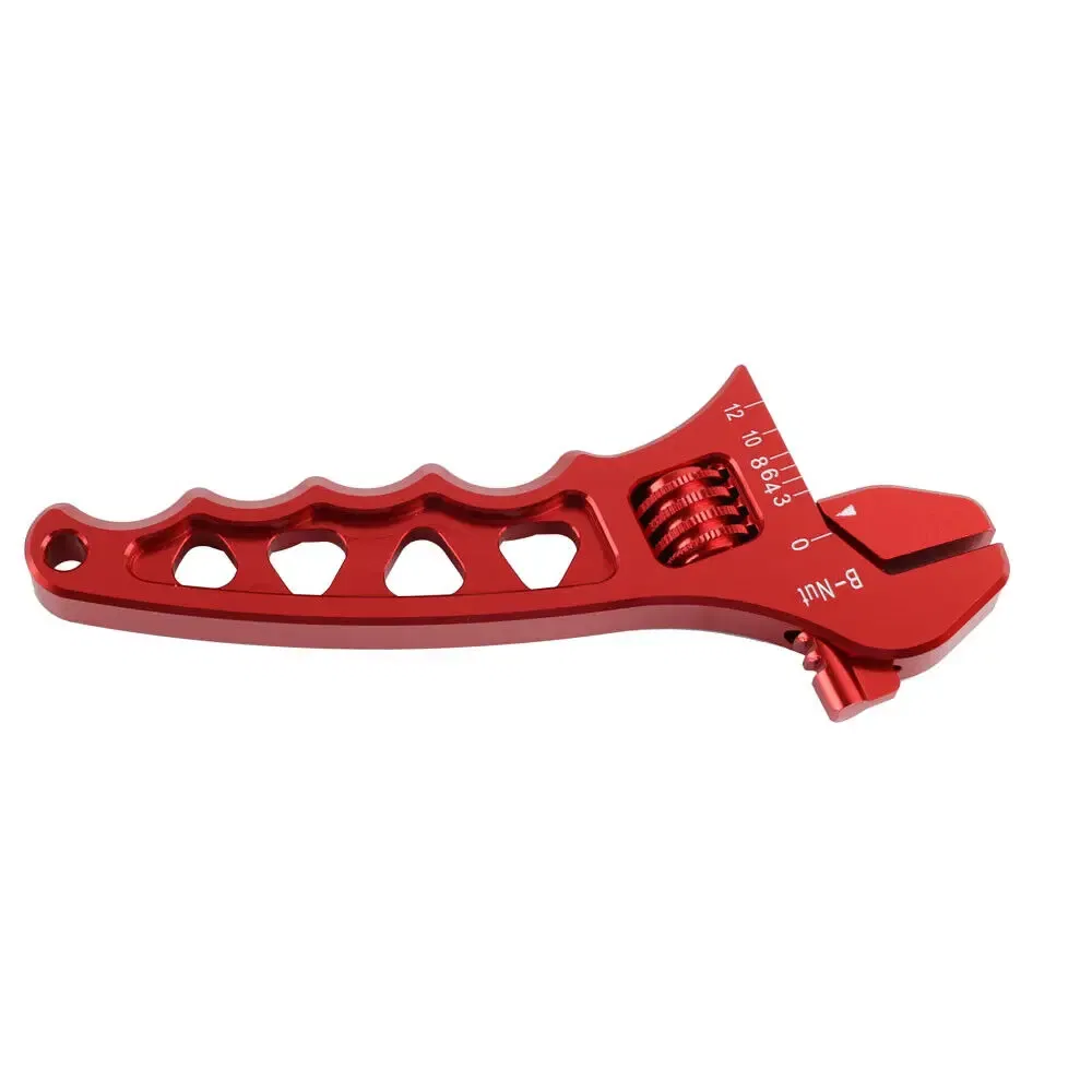 Color: Red - Blue Red Black Adjustable AN 3 4 6 8 10 12 Aluminum WRENCH HOSE Fitting Tool Aluminum Spanner AN3-AN12  Hose Fitting