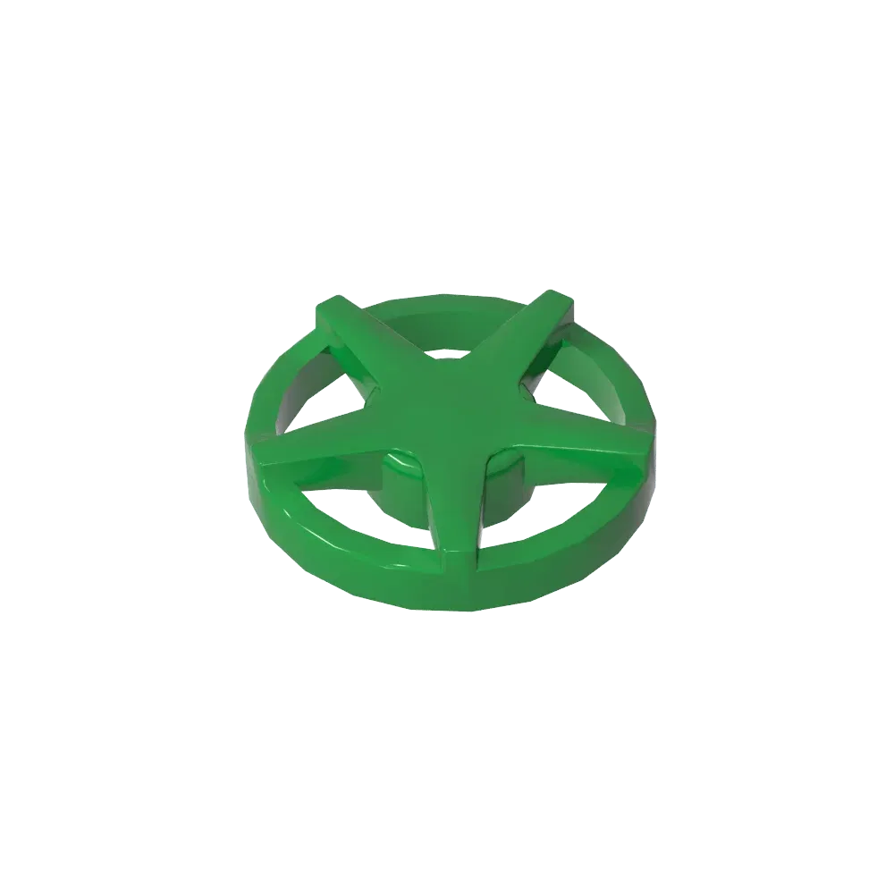 Color: wood - Gobricks GDS-21242 Wheel Cover 5 Spoke - for Wheel 18976 compatible with lego 18978A Assembles Building Blocks children's toys