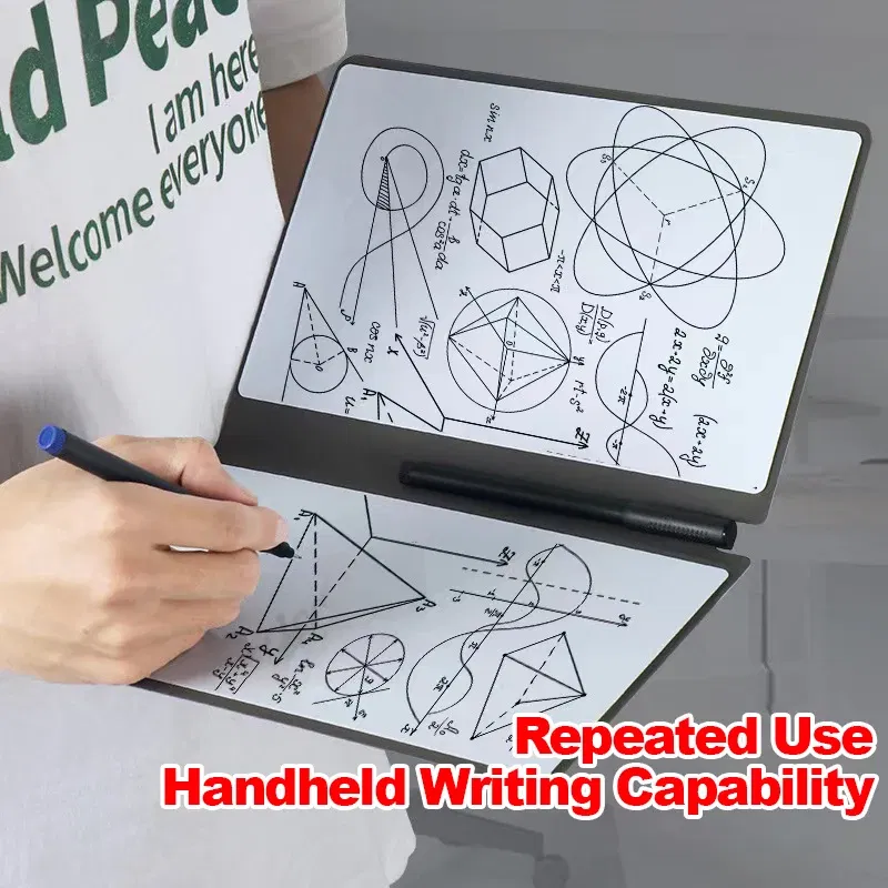 Color: Option 3 - Erasable Whiteboard Notebook A5 Leather Portable Drafting Notebook Writing Board Desktop Memo Pad