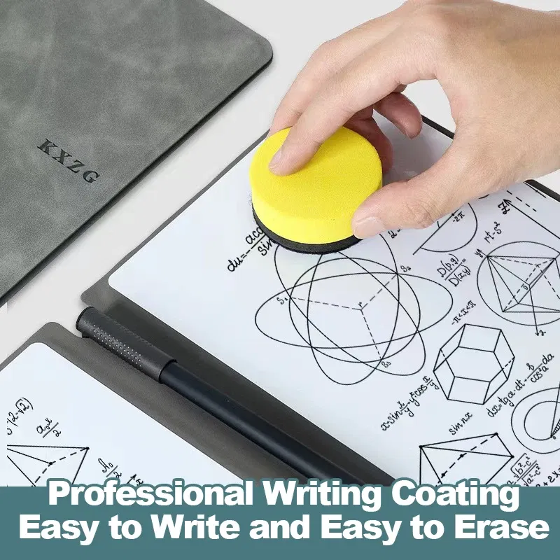 Color: Option 3 - Erasable Whiteboard Notebook A5 Leather Portable Drafting Notebook Writing Board Desktop Memo Pad