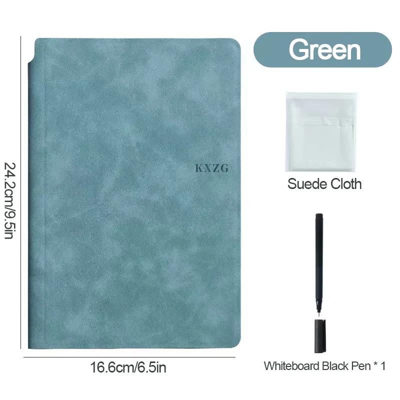 Color: Option 3 - Erasable Whiteboard Notebook A5 Leather Portable Drafting Notebook Writing Board Desktop Memo Pad