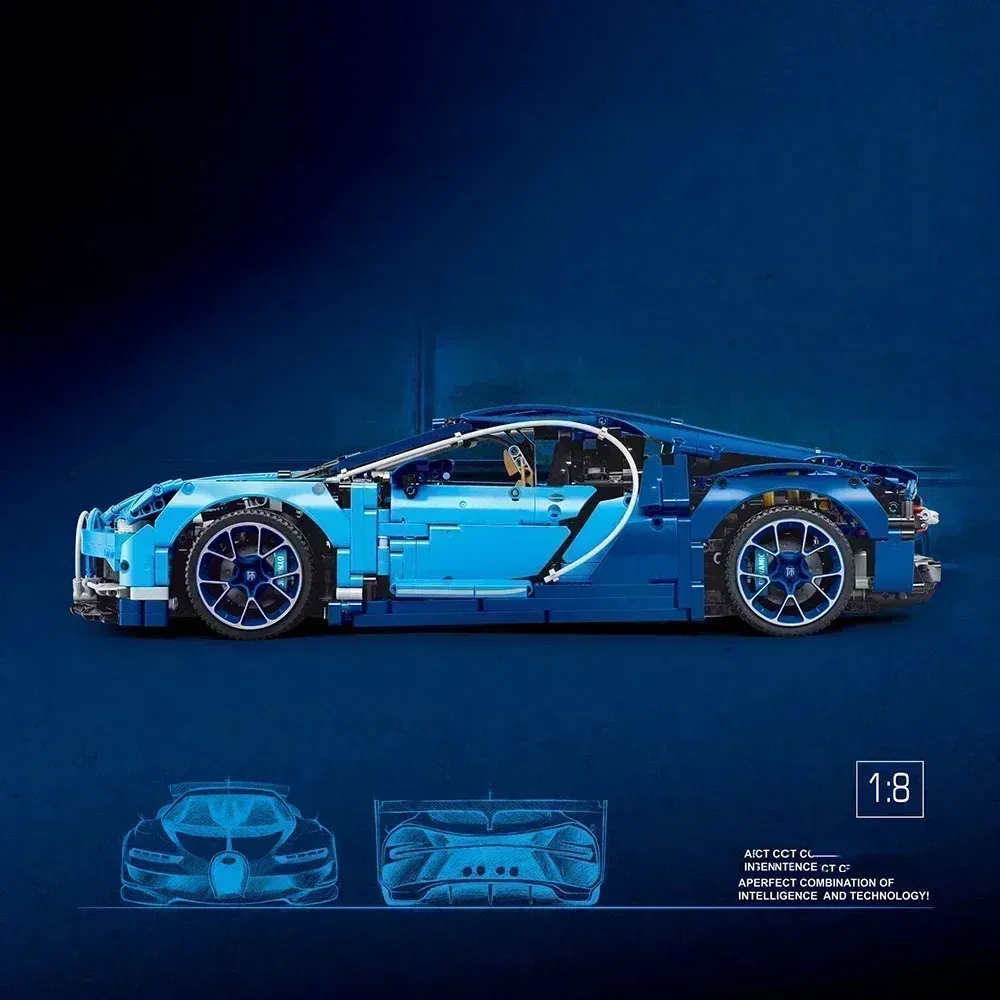 Color: Clear, Size: 4XL - 3599PCS Super Racing Car High-Tech Buga 1:8 Model Building Blocks 42083 Bricks Kids Toy Children Adults Christmas Birthday Gifts