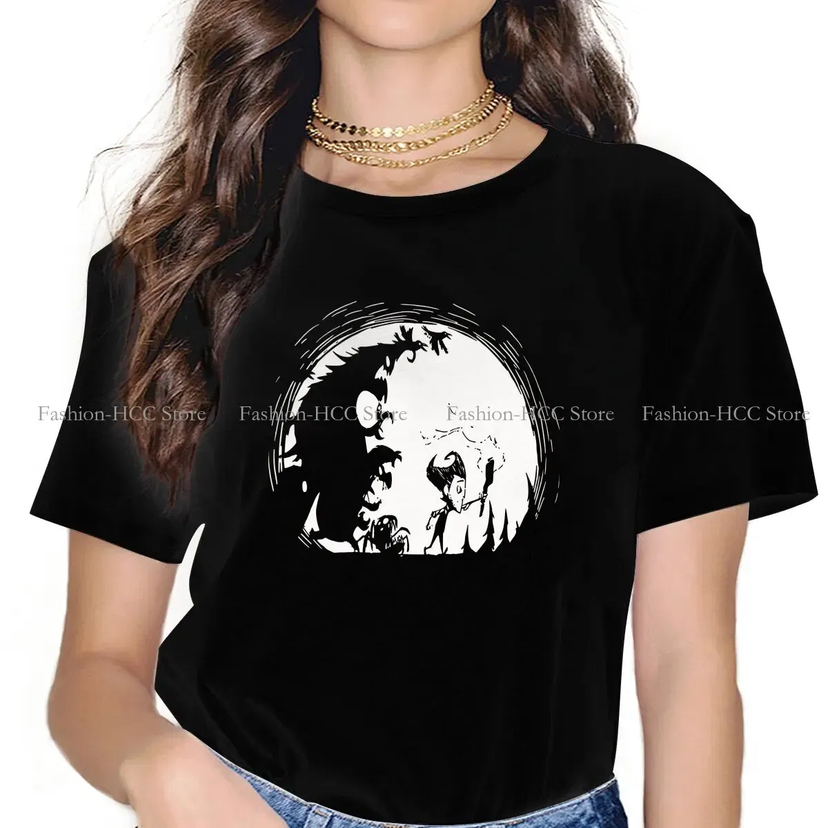 Color: WHITE, Size: XXL - Dont Starve Polyester TShirts Monster Distinctive Homme T Shirt New Trend Clothing