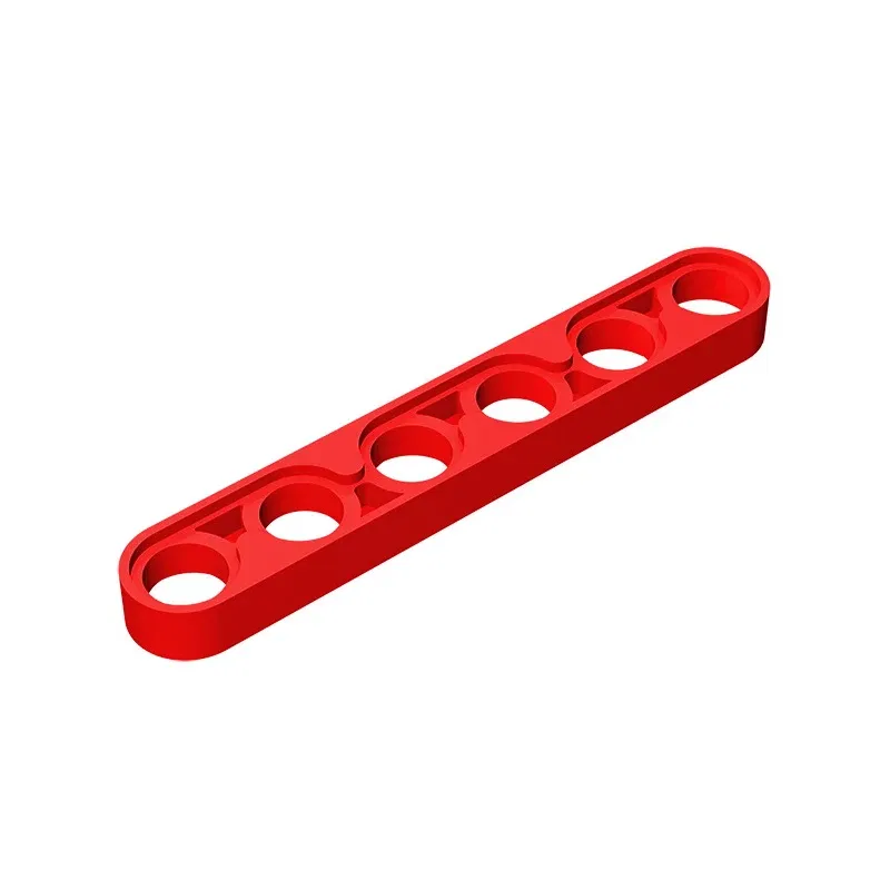 Color: CORAL RED - Gobricks GDS-694 Technical, Liftarm Thin 1 x 6 compatible with lego 32063 pieces of children's DIY Building Blocks Technical