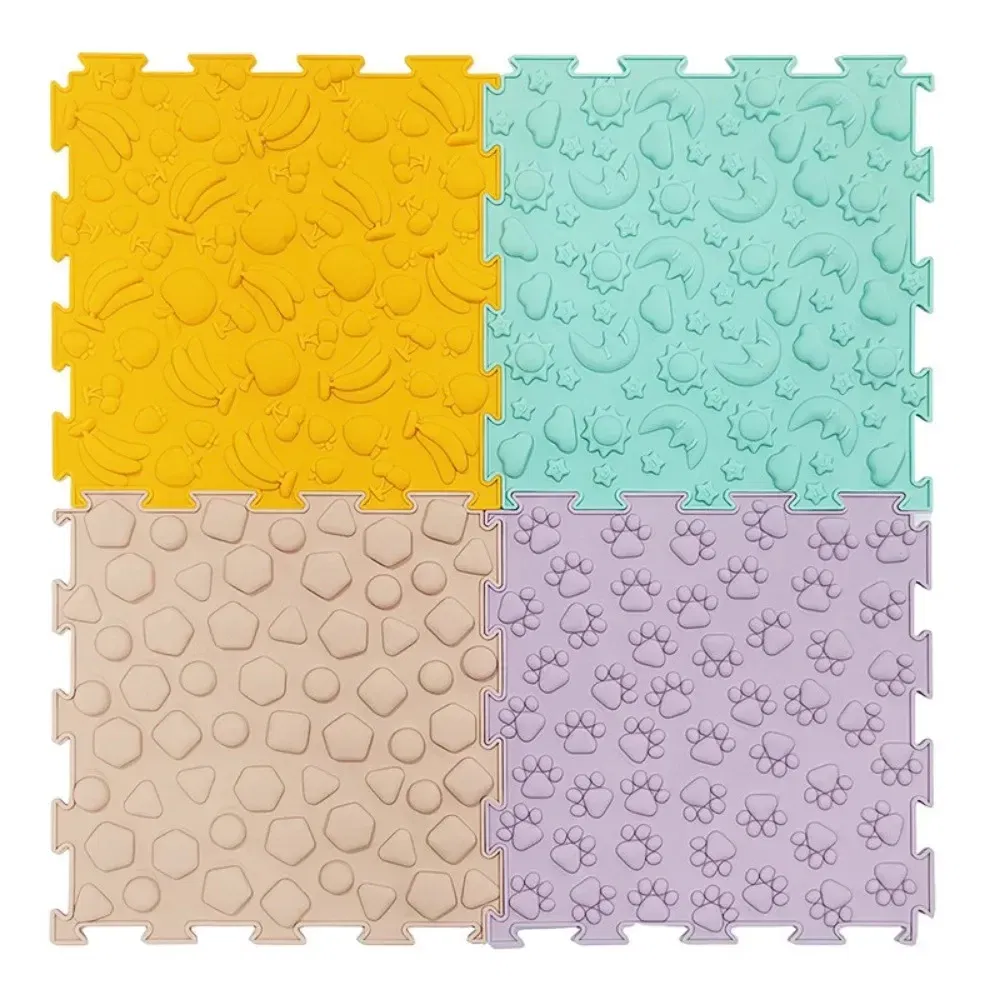 Color: Orange - Children's Tactile Sensory Training Mat Acupressure Pad Foot Massage Mat Children's Baby Acupressure Pad Toe Pressure Pad