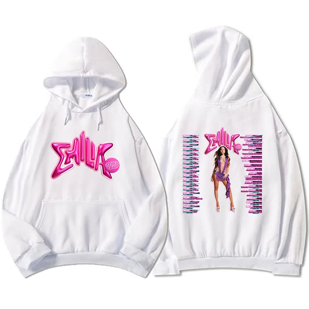 Color: Blue, Size: S - Emilia Mernes MP3 Hoodies Winter Long Sleeve Hooded Pullovers Men Clothes Fleece Pocket Singer Graphic Sweatshirts Print Hoody
