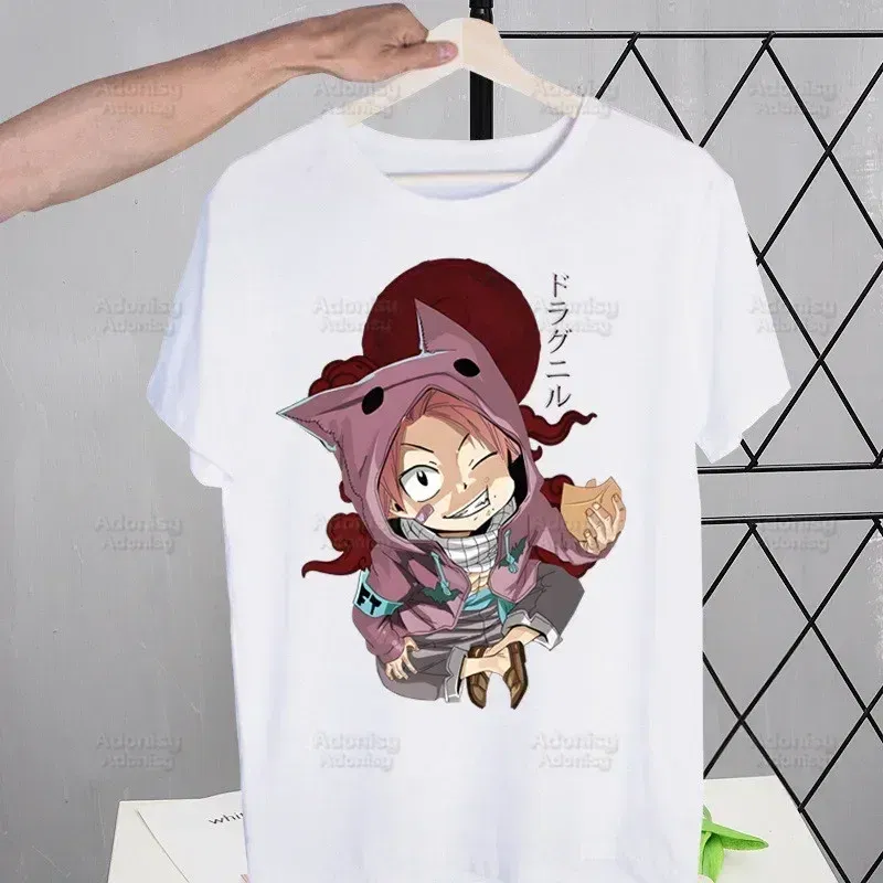 Color: Red, Size: L - Anime Fairy Tail Cartoon Natsu Erza Gray Lucy T-shirts Summer Men/Women Hip Hop Tshirt Streetwear t shirts Short Sleeve Tops