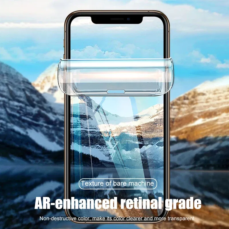 Color: Lucent - Protective Hydrogel Film for iPhone XS Max X XR Screen Protector for iPhone XR X XS Max (Not Glass) Protection Protect Foil Film