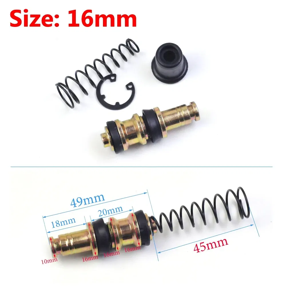 Color: Dark Grey - Motorcycle Clutch Brake Pump Piston Plunger Repair Set Master Cylinder Piston Rigs Repair Fit Motocros/Scooter Brake Accessories