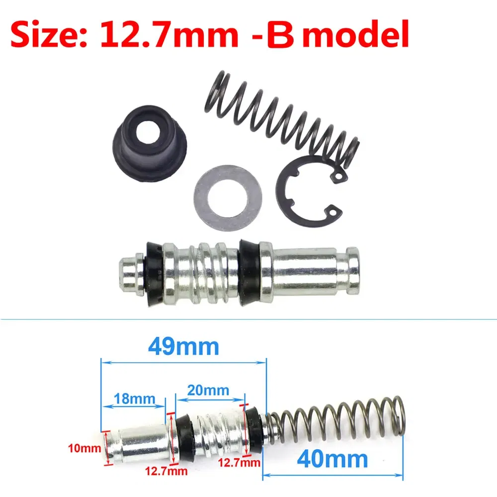 Color: Dark Grey - Motorcycle Clutch Brake Pump Piston Plunger Repair Set Master Cylinder Piston Rigs Repair Fit Motocros/Scooter Brake Accessories
