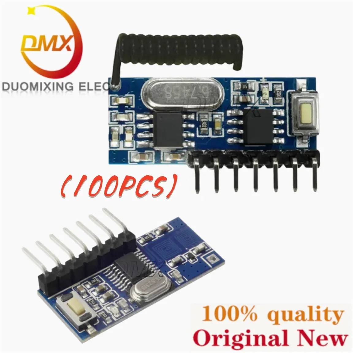 Color: Pink - 100PCS RX480E RX480E-4WQDTXx100 RX480E-4CDTXx100 RX480E-4 RX480E-3 1527 / 2262 315 / 433MHz Wireless receiving decoding module