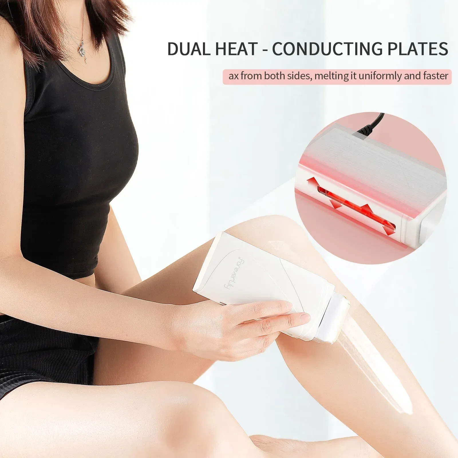Color: WHITE, Ships From: CHINA - Foreverlily Portable Wax Roller Machine Electric Wax Warmer Depilatory Wax Heater Waxing Leg Warmer Hair Removal Roll On Wax