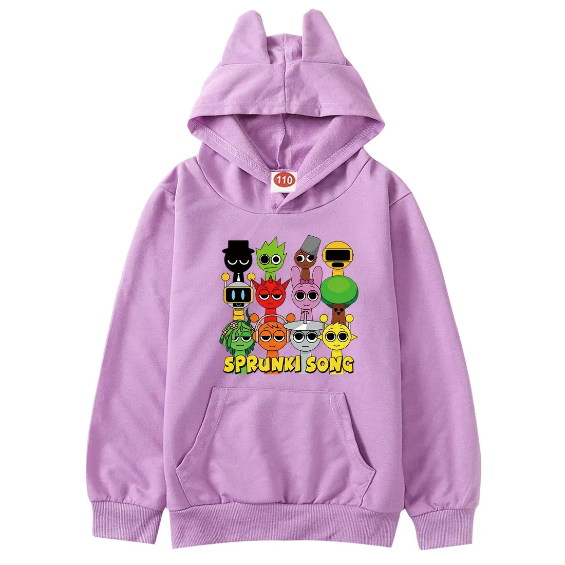 Color: black, Kid Size: 8 - Sprunki Hoodie Kids Game Incredibox Clothes Baby Girls Cartoon Hooded Sweatshirt Teen Boys Spring Fall Sweater Children Clothing