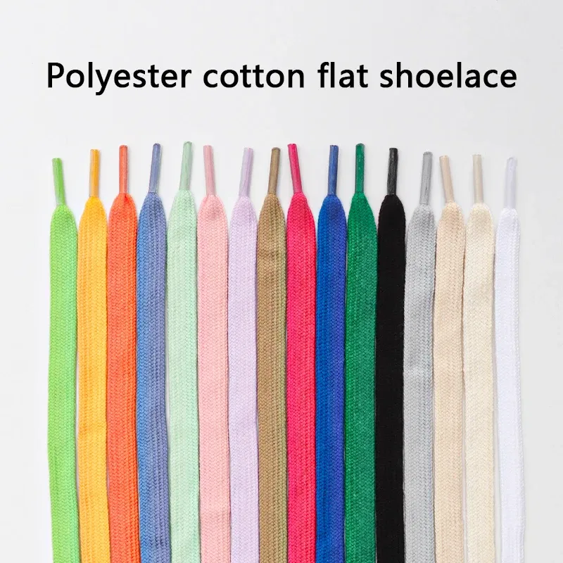 Color: WHITE, Ships From: CHINA, Length: 100cm - 1 Pair Flat Shoelaces for Sneakers Rugged Wear-resistant Classic Canvas Sports Shoe Laces Women Men Shoelace Solid Double Cotton