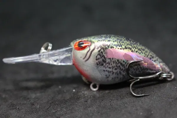 Color: Dark Grey - wLure Crankbait Wobble Fishing Lure 6cm 5g Deep Diving Tight Action Fresh Water Hard Bait Floating 8# Hooks Insect Bait C770